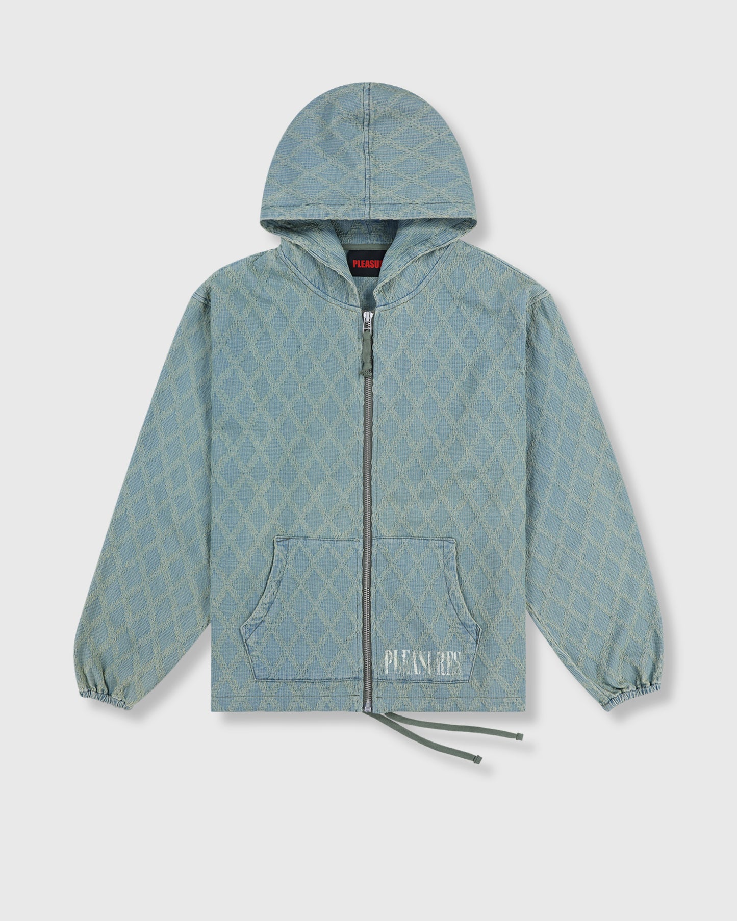 DIAMOND JACQUARD ZIP HOODIE