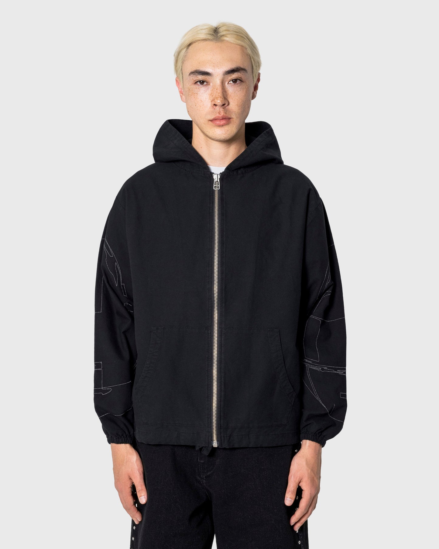 DIGITAL ZIP PONCHO HOODIE