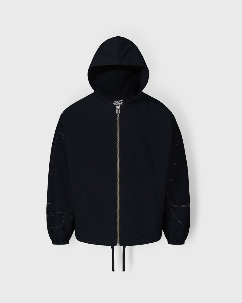 DIGITAL ZIP PONCHO HOODIE