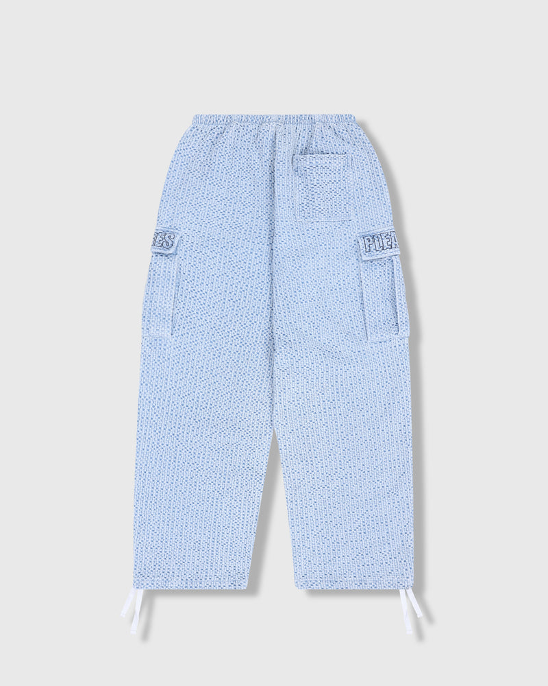 KNITTED INDIGO CARGO PANTS
