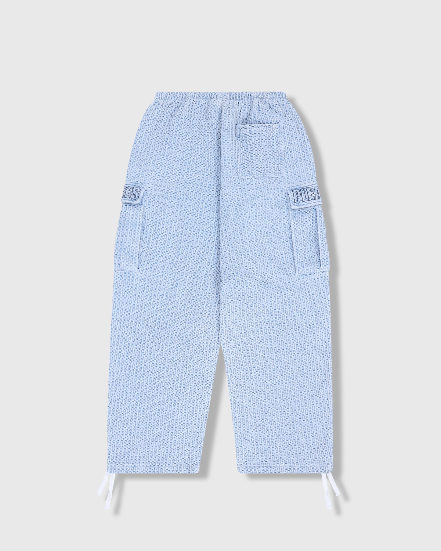 KNITTED INDIGO CARGO PANTS