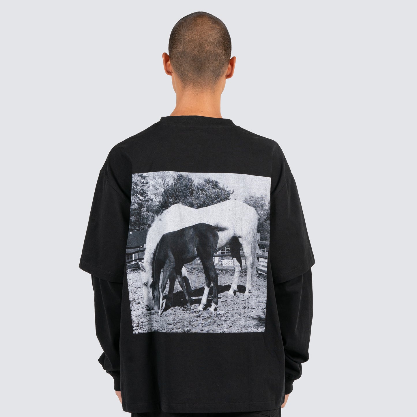 HORSES LAYERED LONG SLEEVE