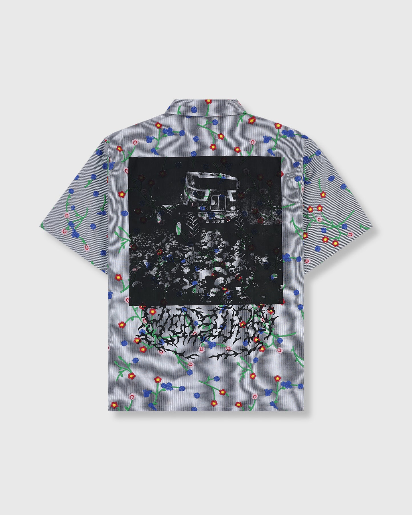 PILE STRIPE BUTTON UP