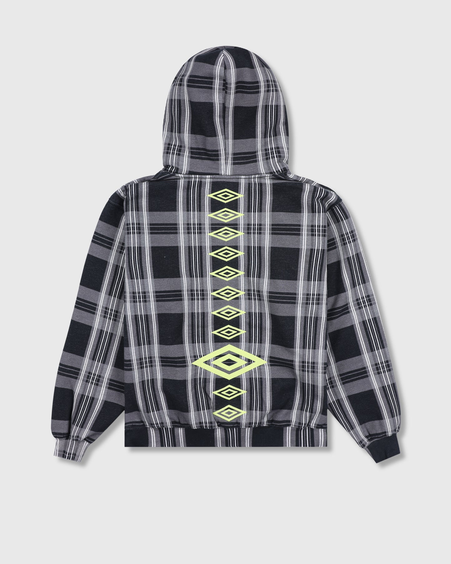 SPINE PLAID HOODIE