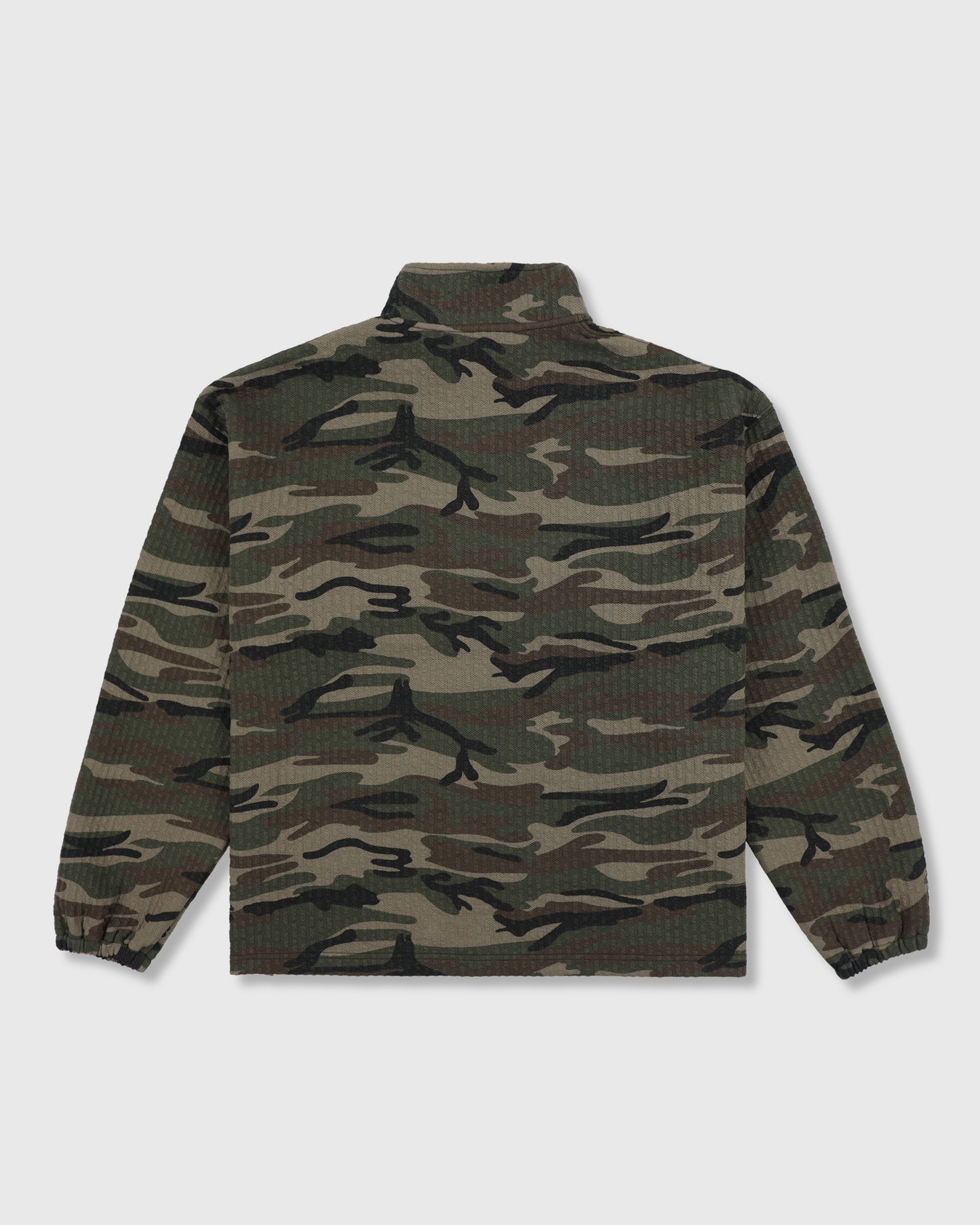 TEXTURED CAMO QUARTER ZIP