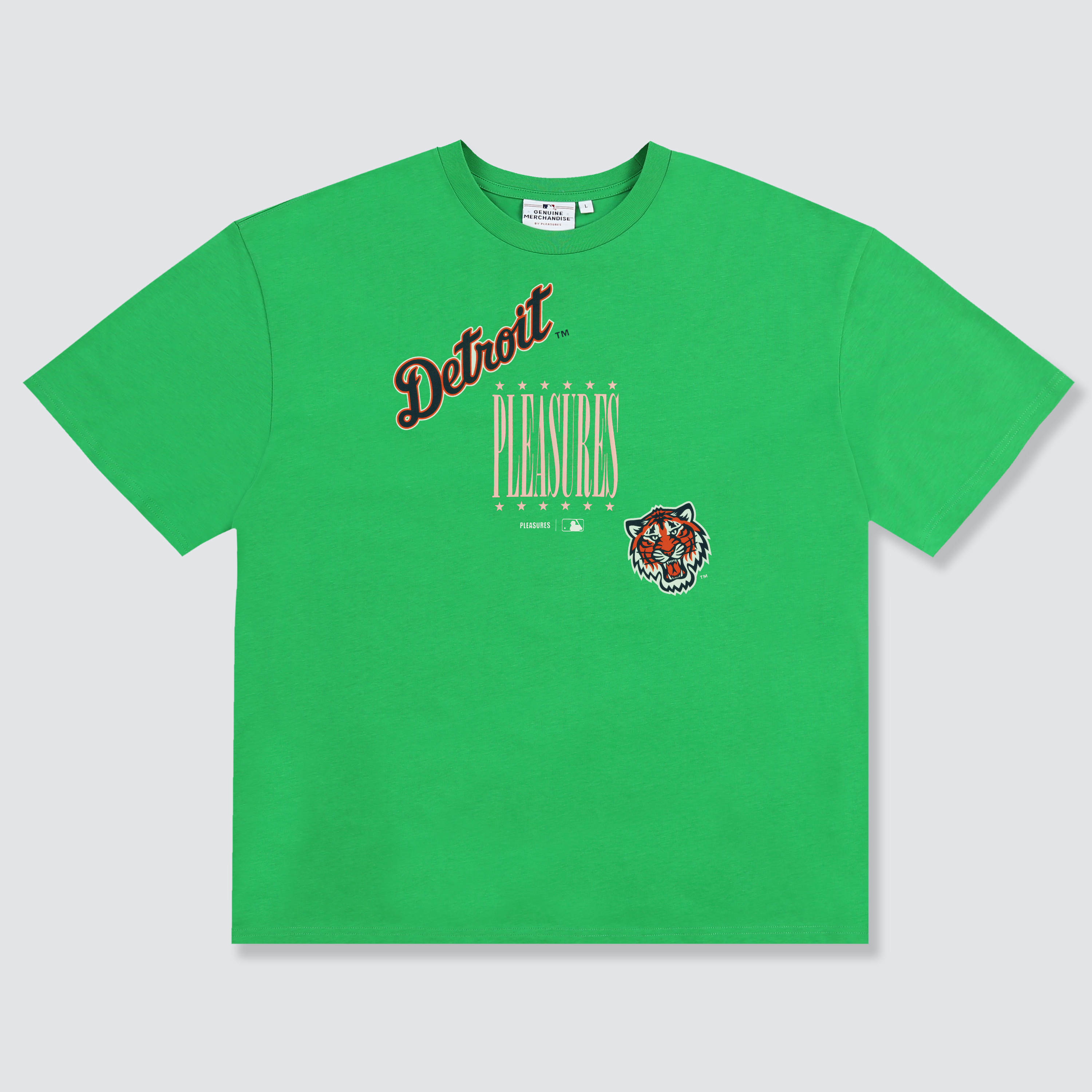 Men's Pleasures Green Detroit Tigers Repurpose T-Shirt Size: Medium