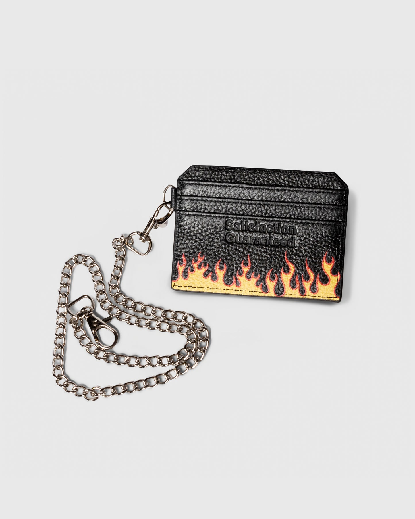 LEATHER CARD HOLDER w/ CHAIN
