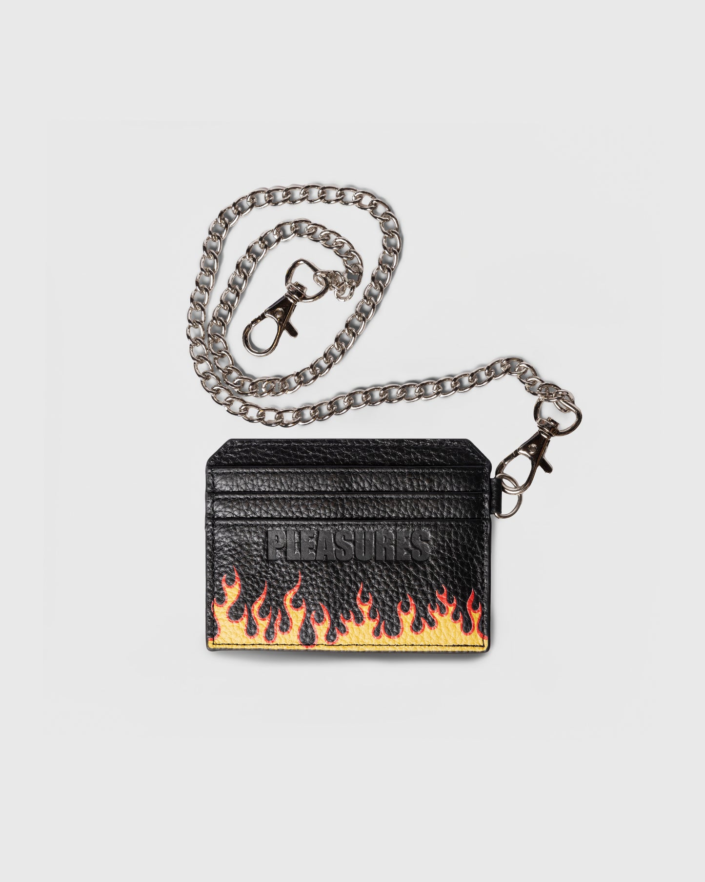 LEATHER CARD HOLDER w/ CHAIN