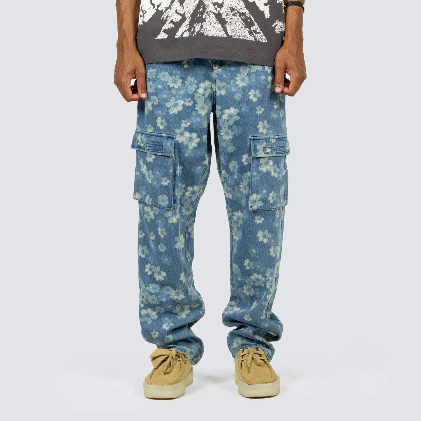GARDEN DENIM CARGO PANTS