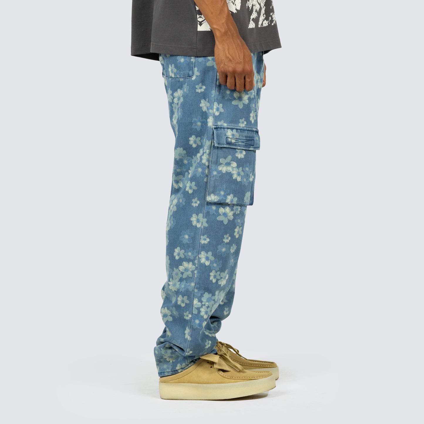 GARDEN DENIM CARGO PANTS