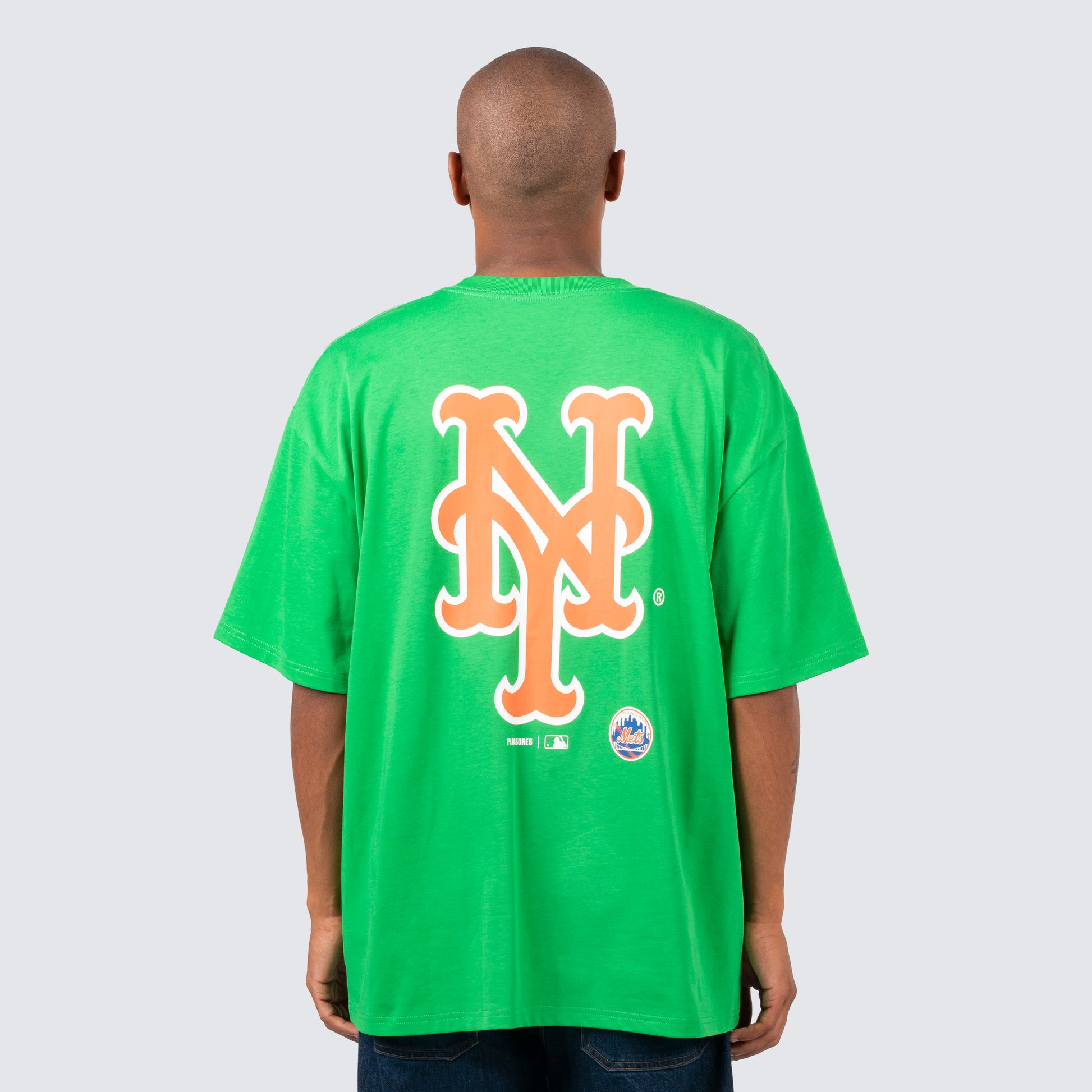 Men's Pleasures White New York Mets Mascot T-Shirt Size: Large