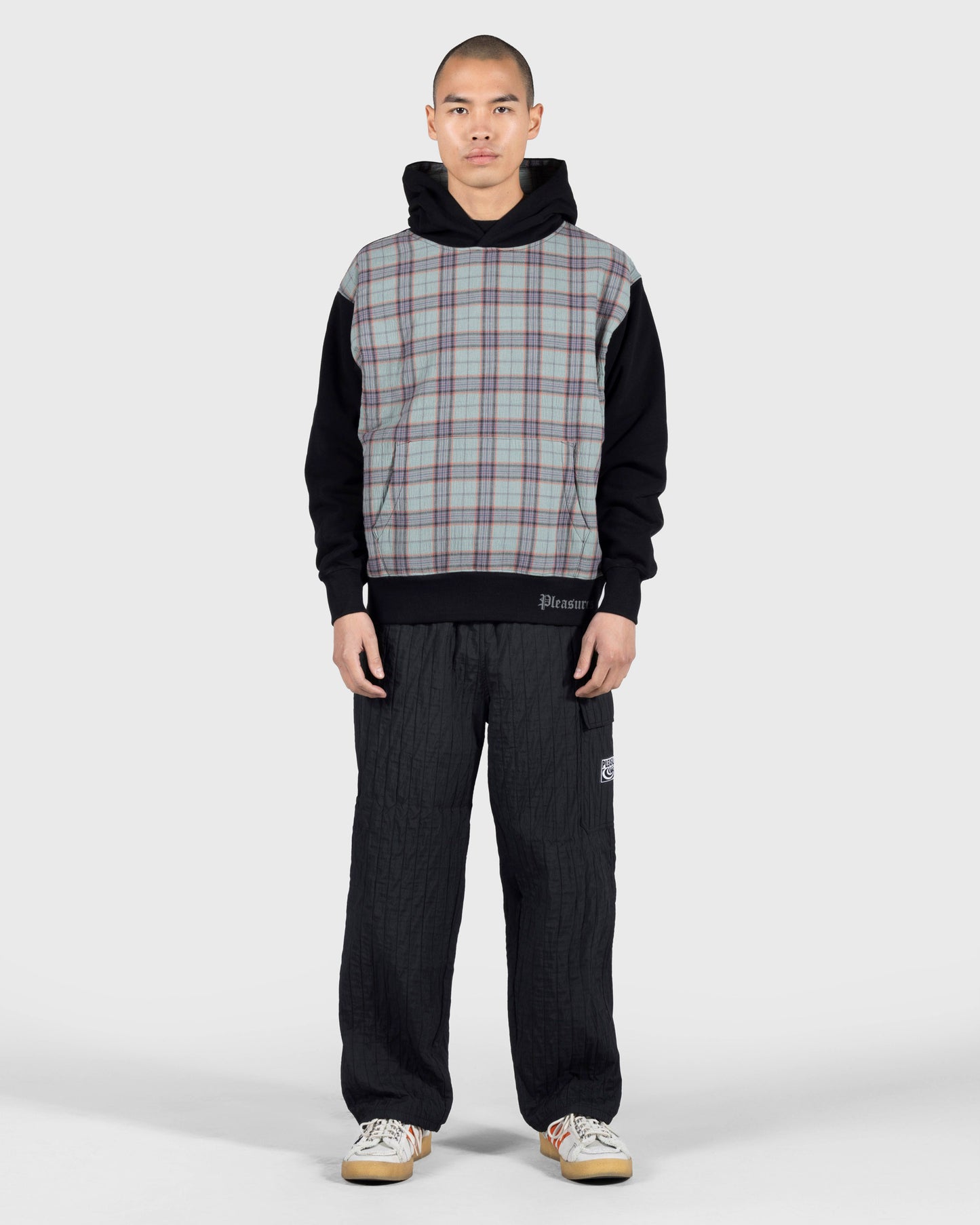 CAREER CONTRAST PLAID HOODIE