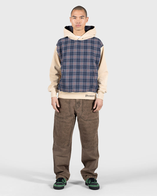 CAREER CONTRAST PLAID HOODIE