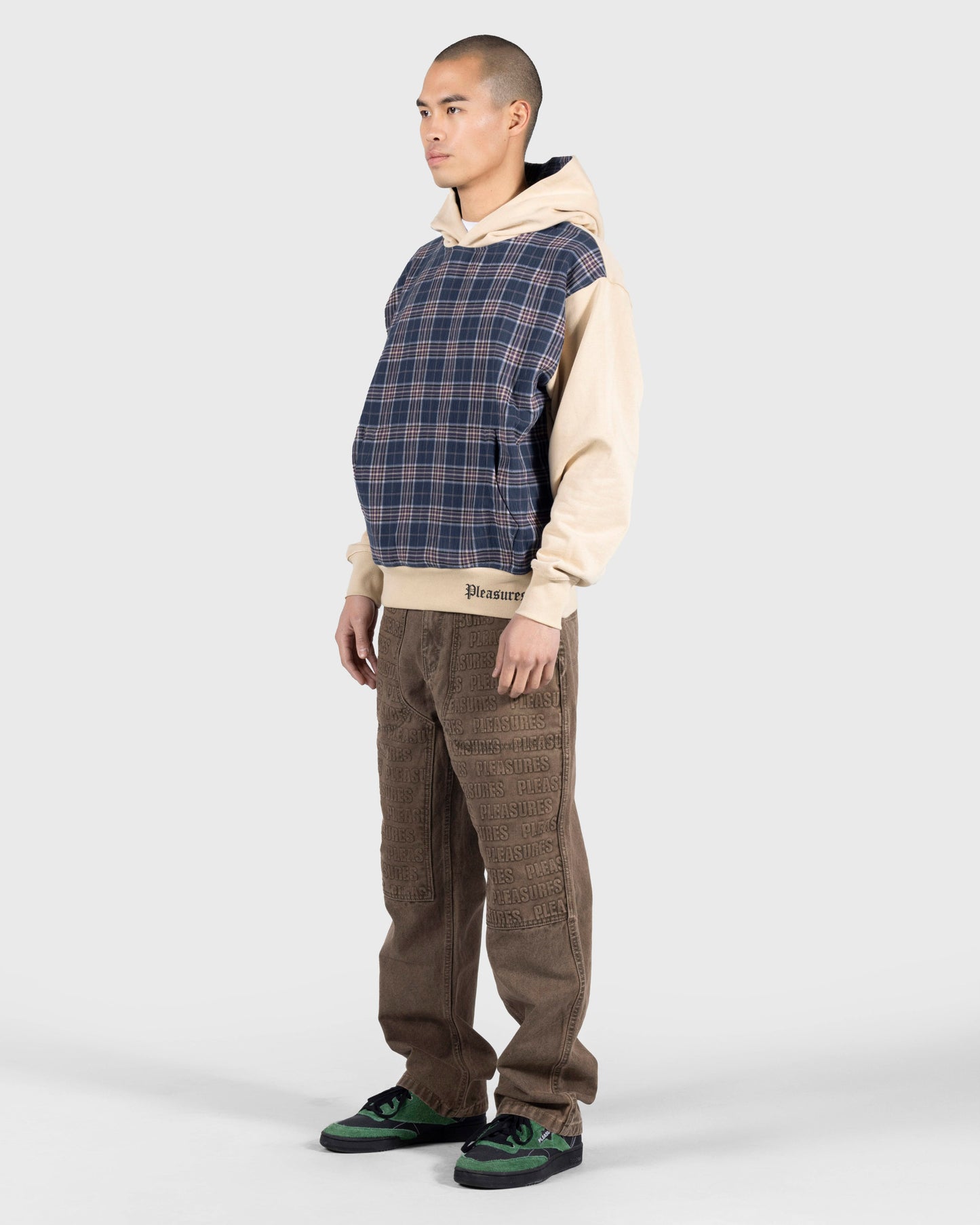 CAREER CONTRAST PLAID HOODIE