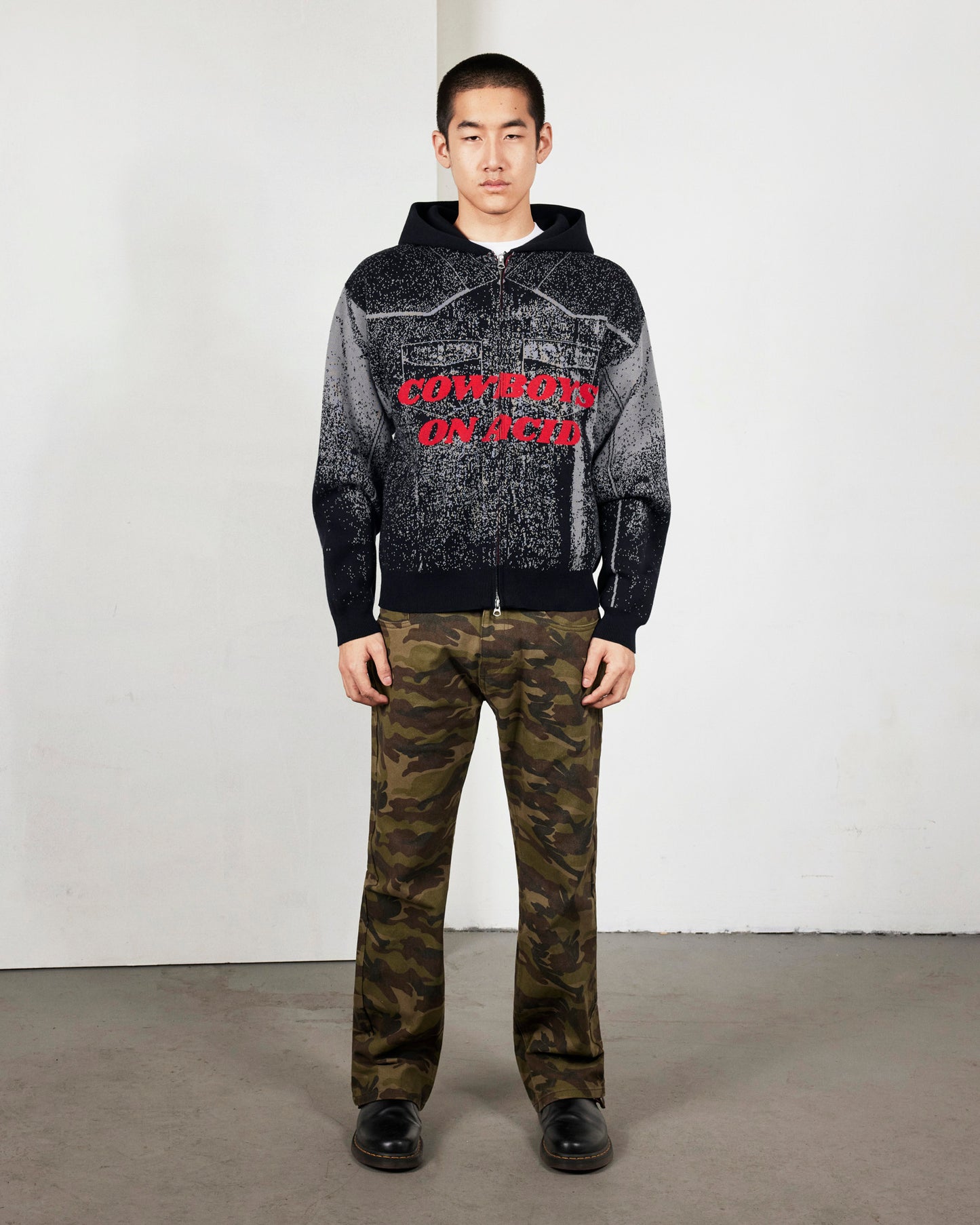 ACID COWBOY KNITTED HOODIE