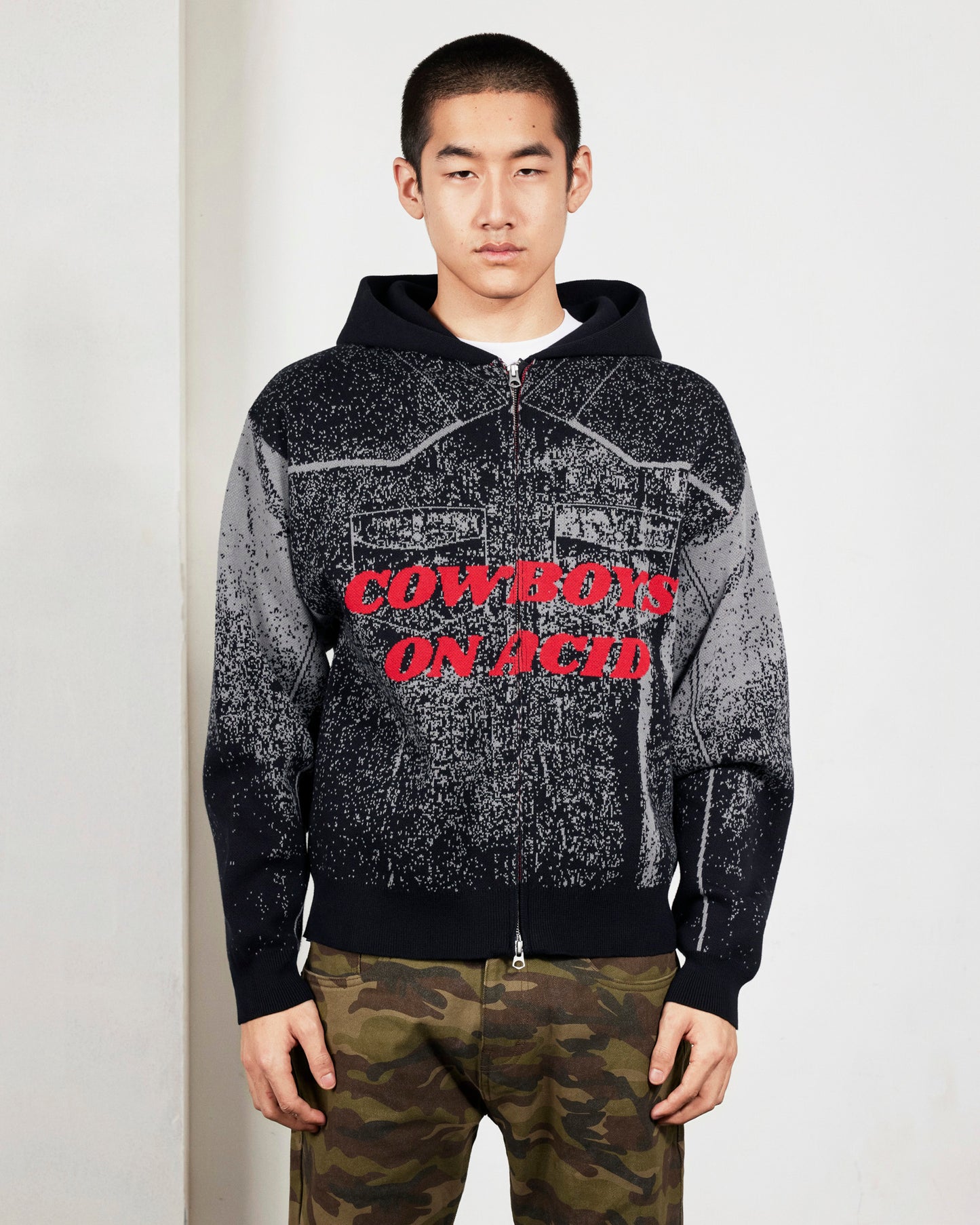 ACID COWBOY KNITTED HOODIE