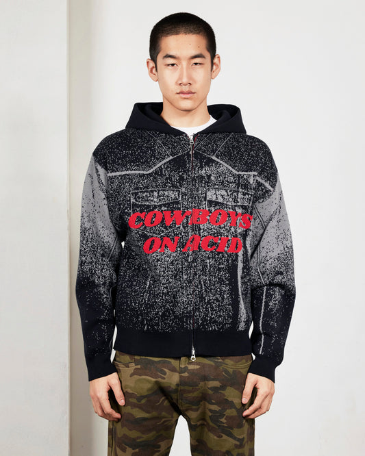ACID COWBOY KNITTED HOODIE
