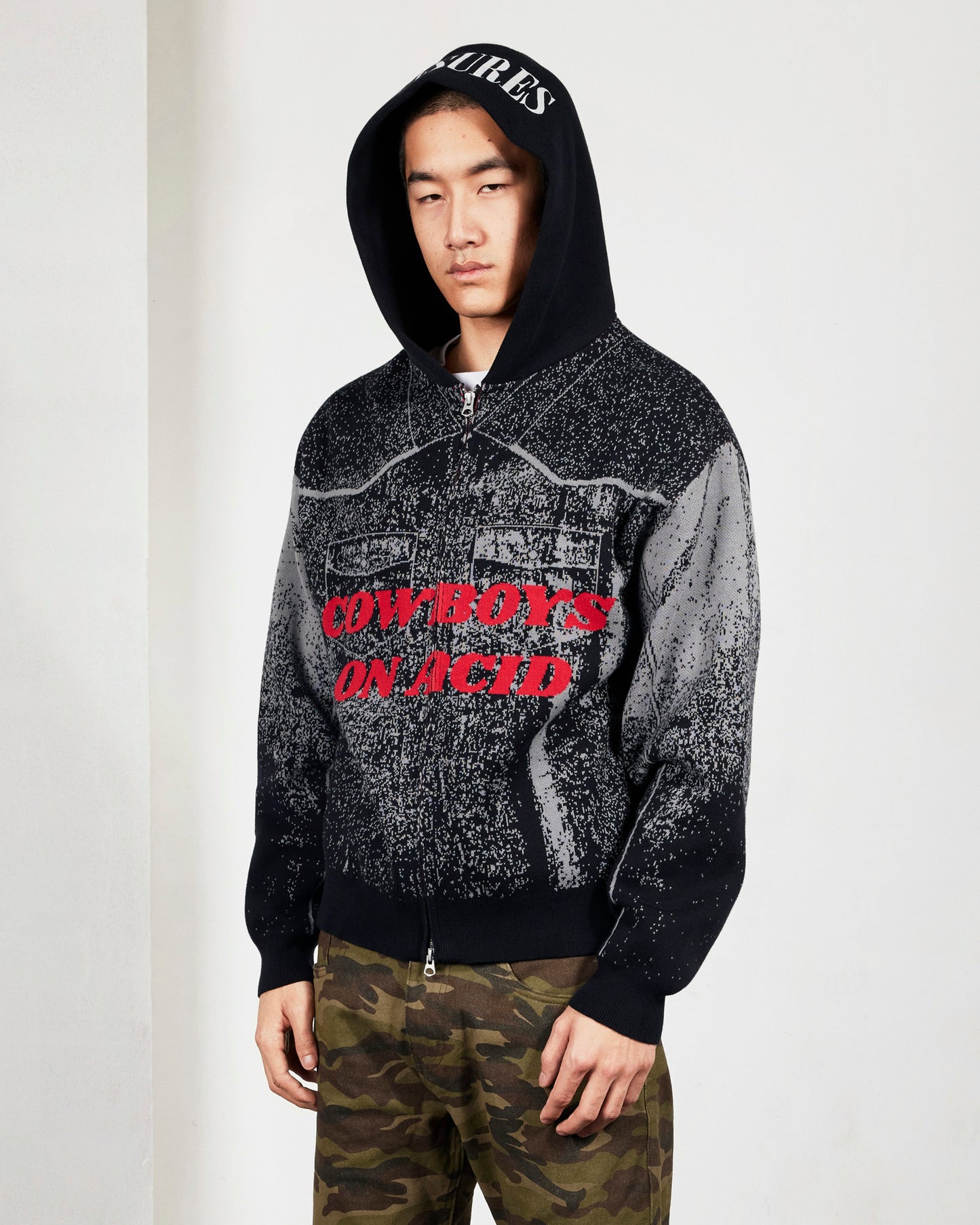 ACID COWBOY KNITTED HOODIE