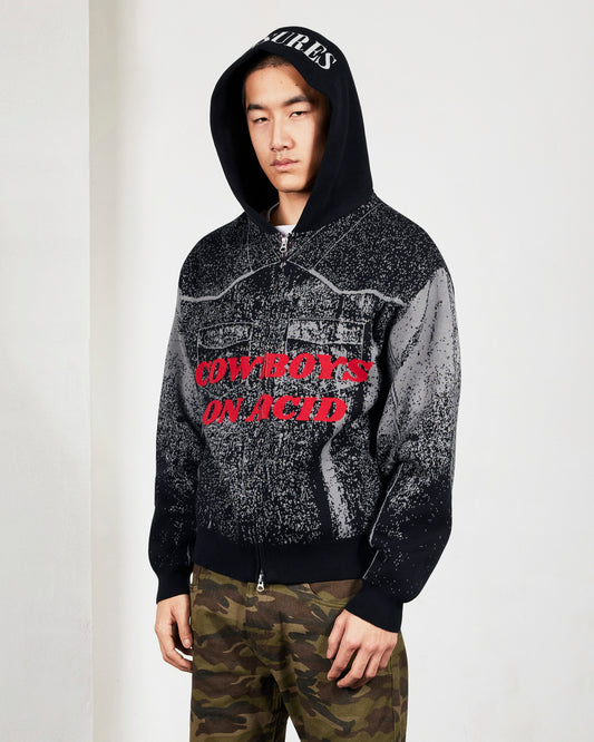 ACID COWBOY KNITTED HOODIE