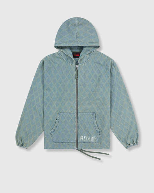 DIAMOND JACQUARD ZIP HOODIE