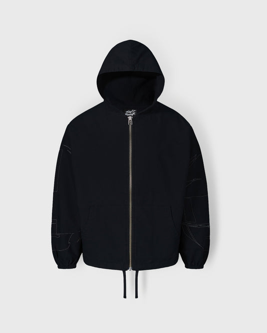 DIGITAL ZIP PONCHO HOODIE