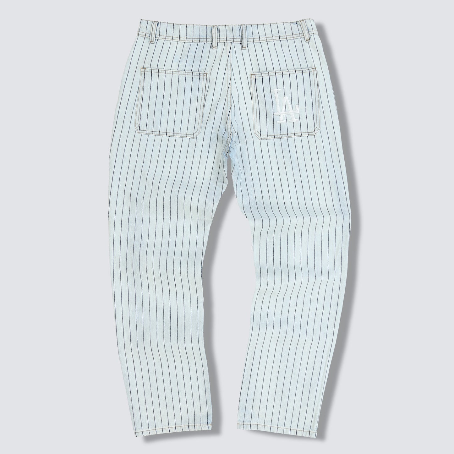 WASHED STRIPED DENIM PANTS - DODGERS