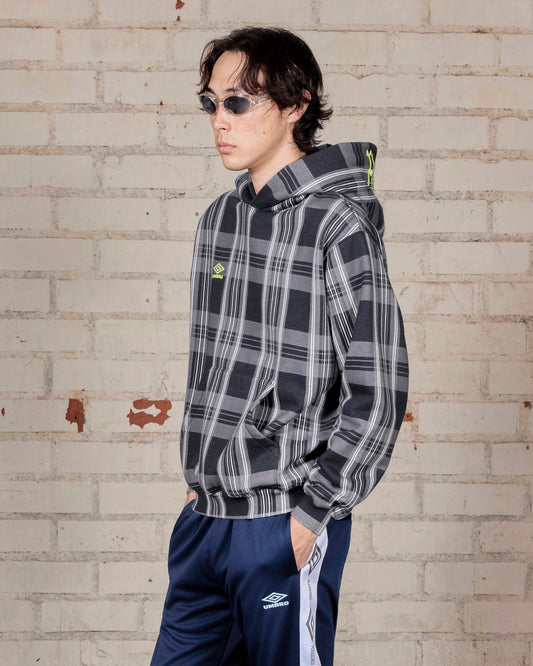 SPINE PLAID HOODIE