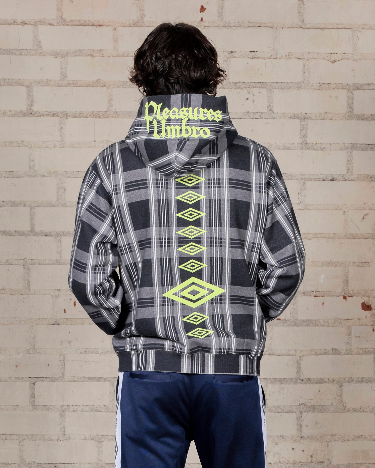 SPINE PLAID HOODIE