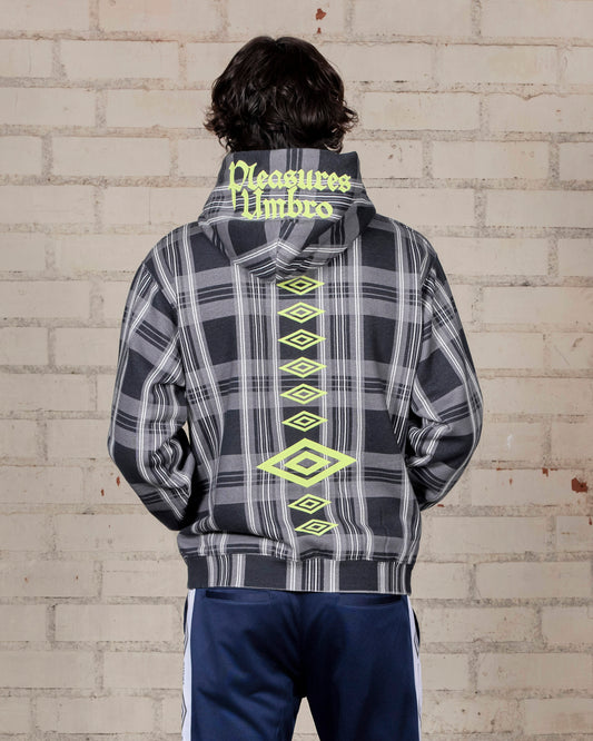 SPINE PLAID HOODIE