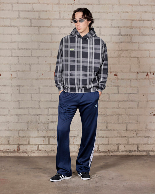 SPINE PLAID HOODIE