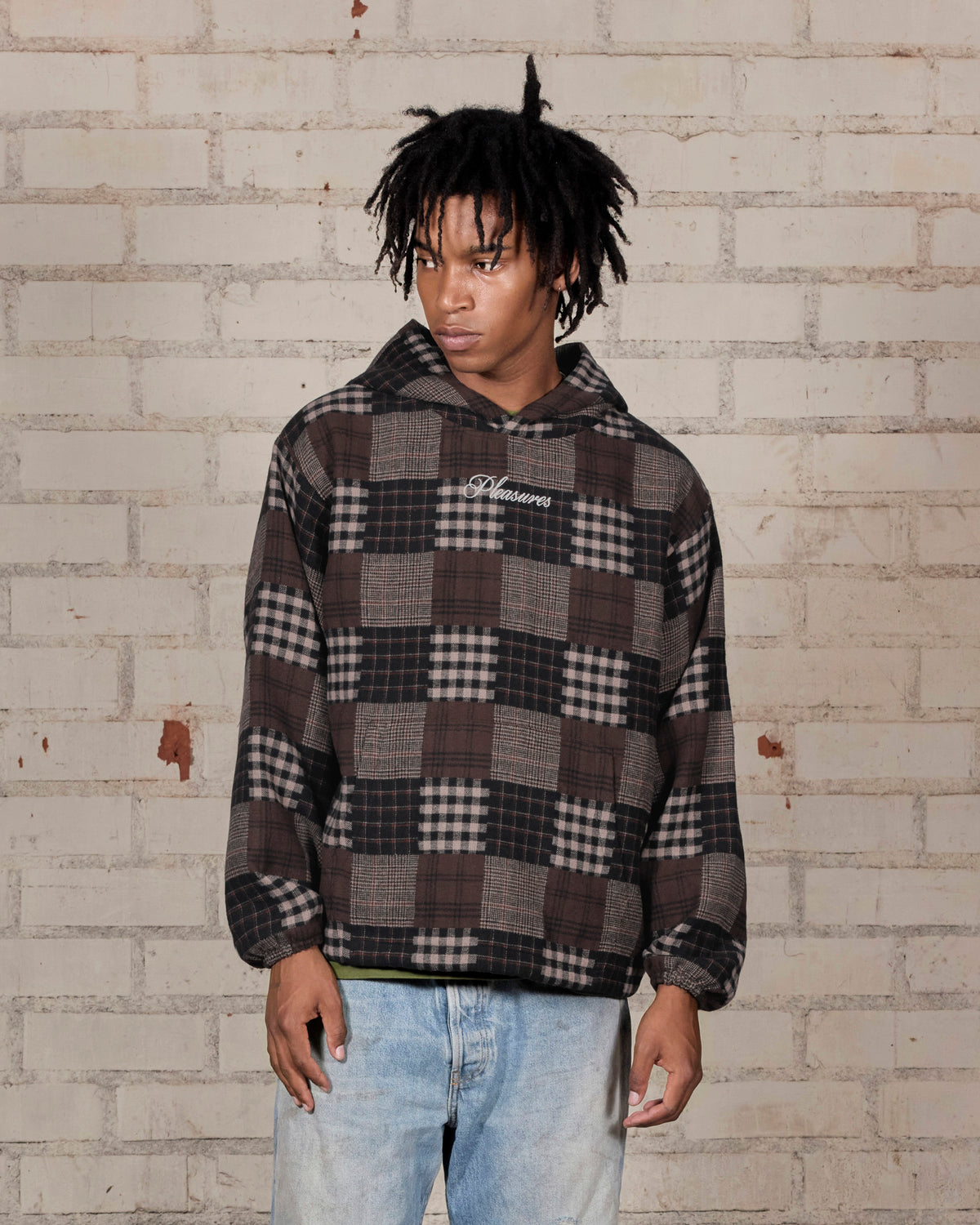 MADRAS PONCHO HOODIE