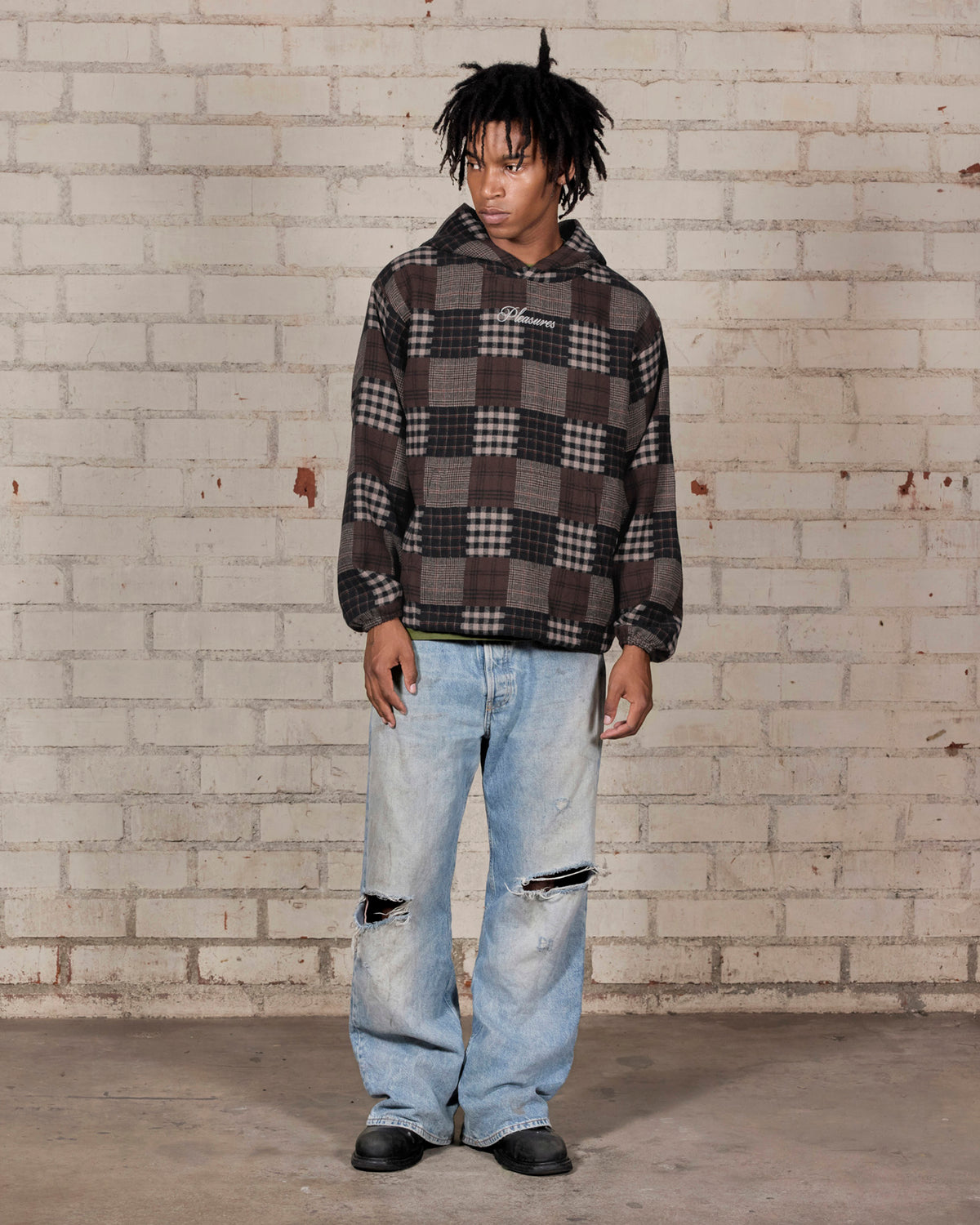 MADRAS PONCHO HOODIE