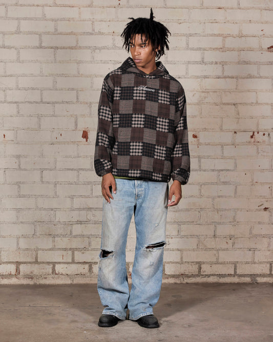 MADRAS PONCHO HOODIE