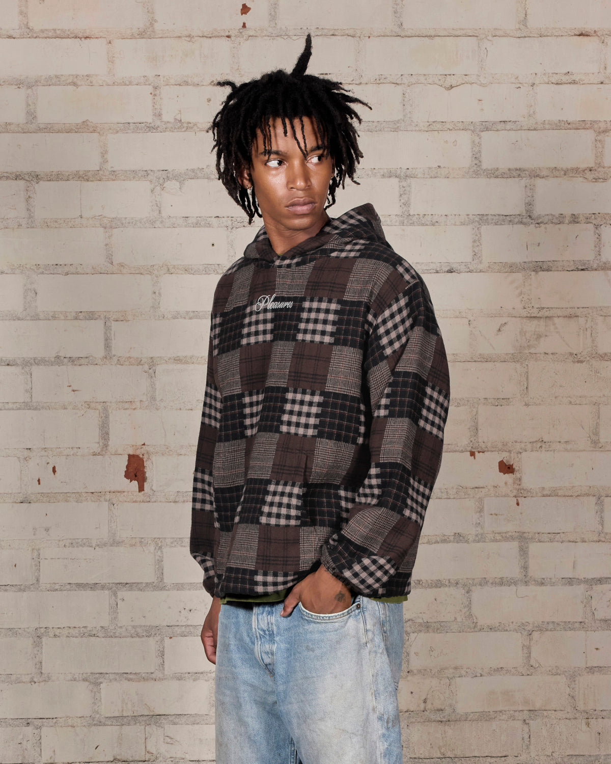 MADRAS PONCHO HOODIE