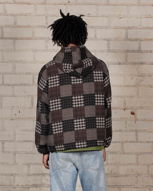 MADRAS PONCHO HOODIE