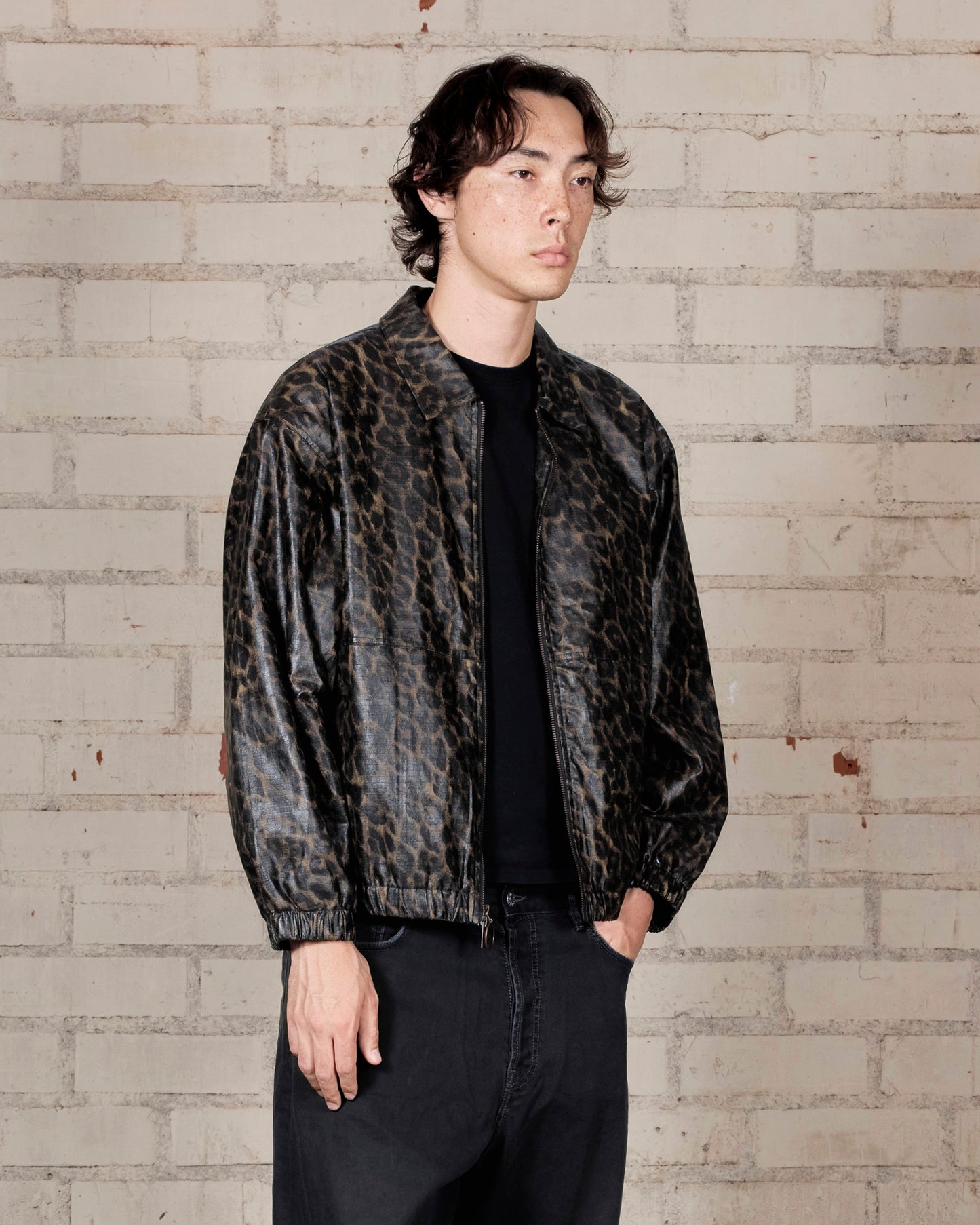 LEOPARD WAXED JACKET