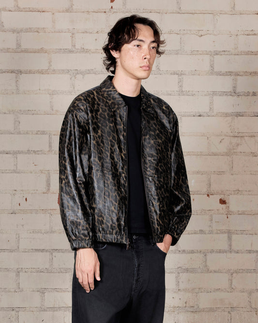 LEOPARD WAXED JACKET