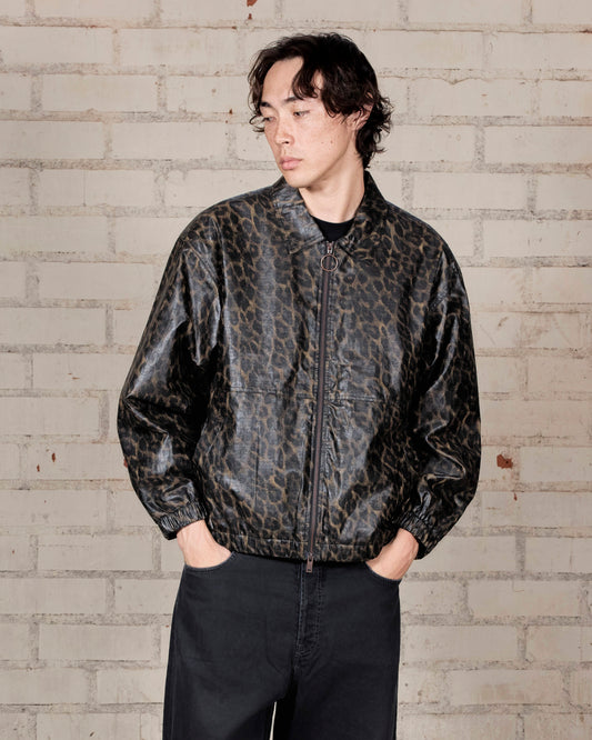 LEOPARD WAXED JACKET