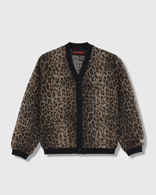 FUZZY LEOPARD CARDIGAN