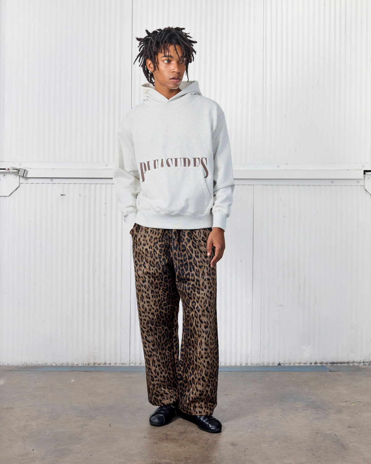 FUZZY LEOPARD SWEATPANTS