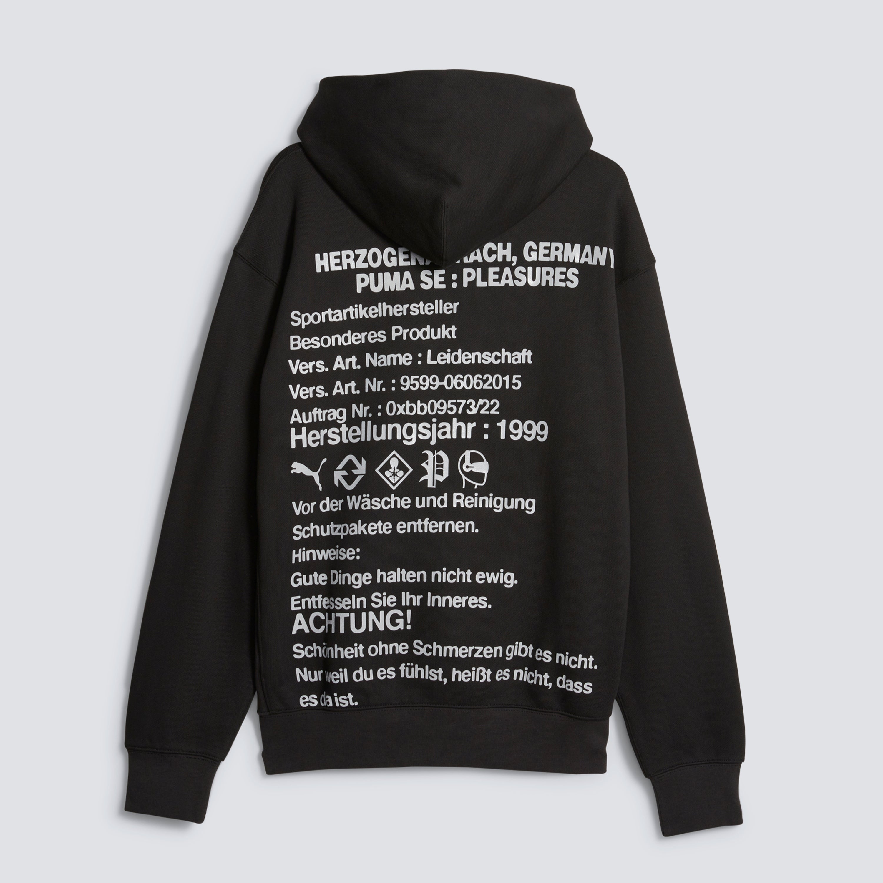 Pleasures flipped logo hoodie new arrivals