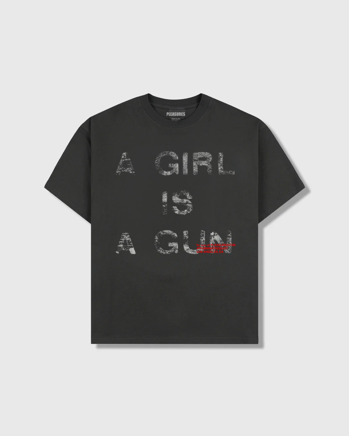 GIRL IS A GUN FADED T-SHIRT - VINTAGE BLACK