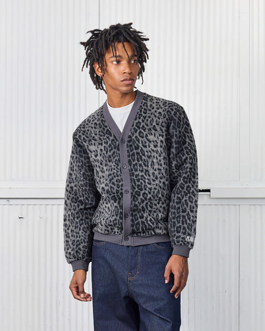 FUZZY LEOPARD CARDIGAN