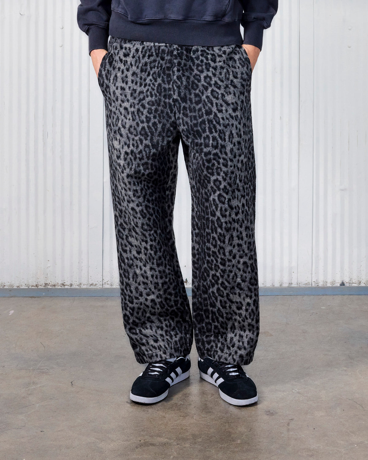 FUZZY LEOPARD SWEATPANTS