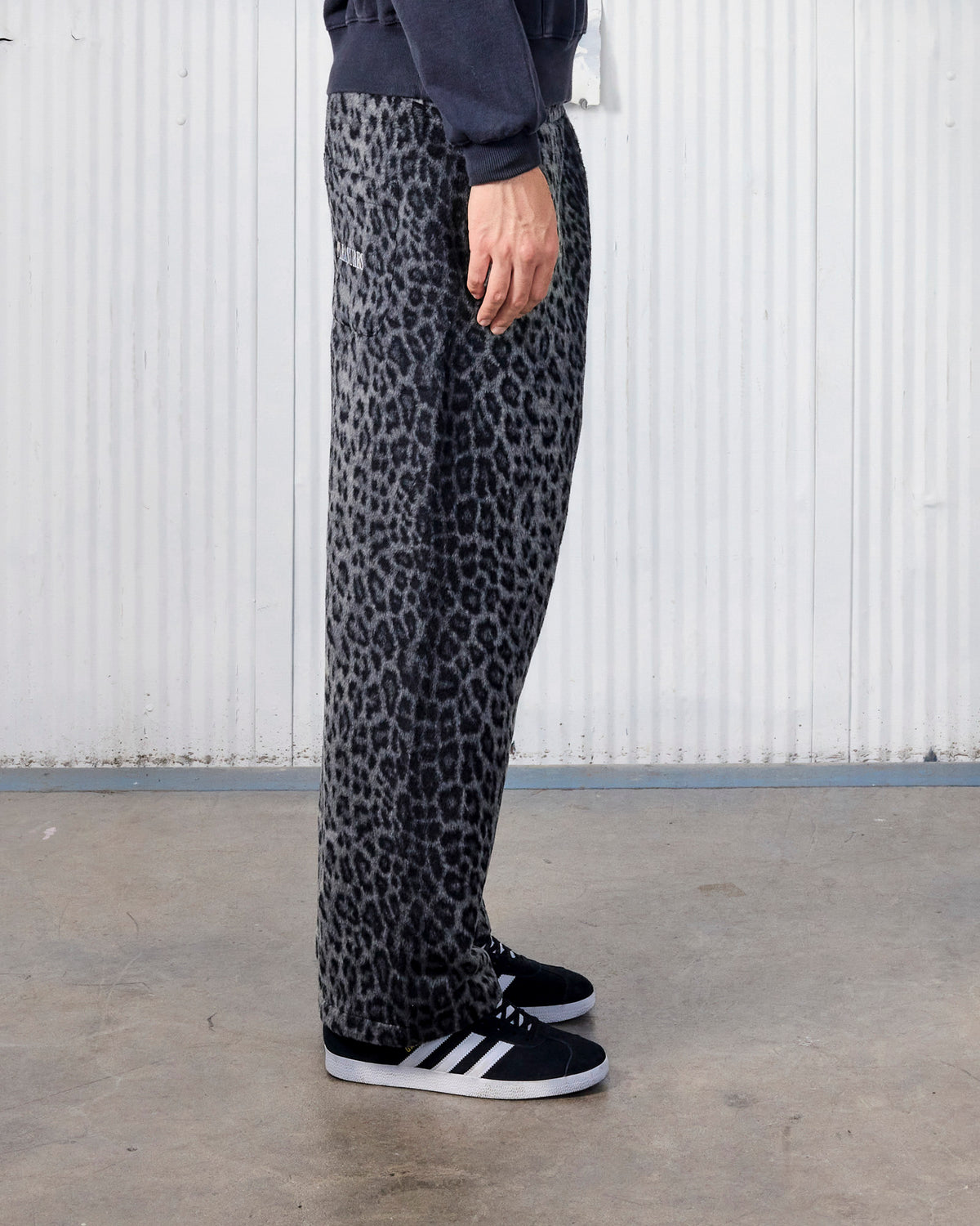FUZZY LEOPARD SWEATPANTS