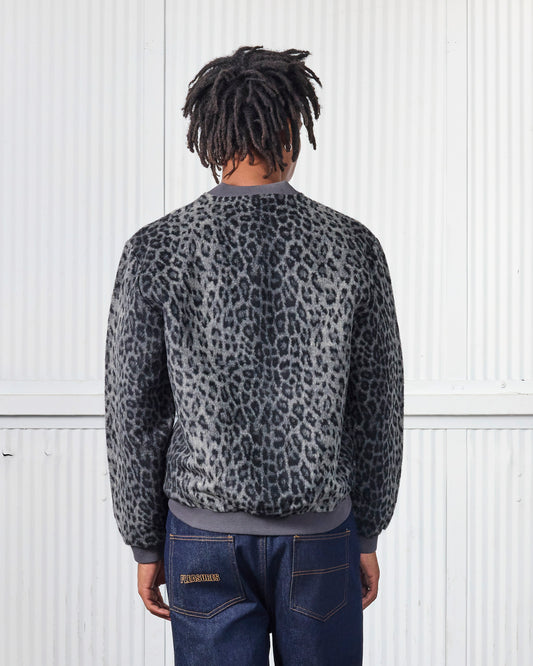 FUZZY LEOPARD CARDIGAN