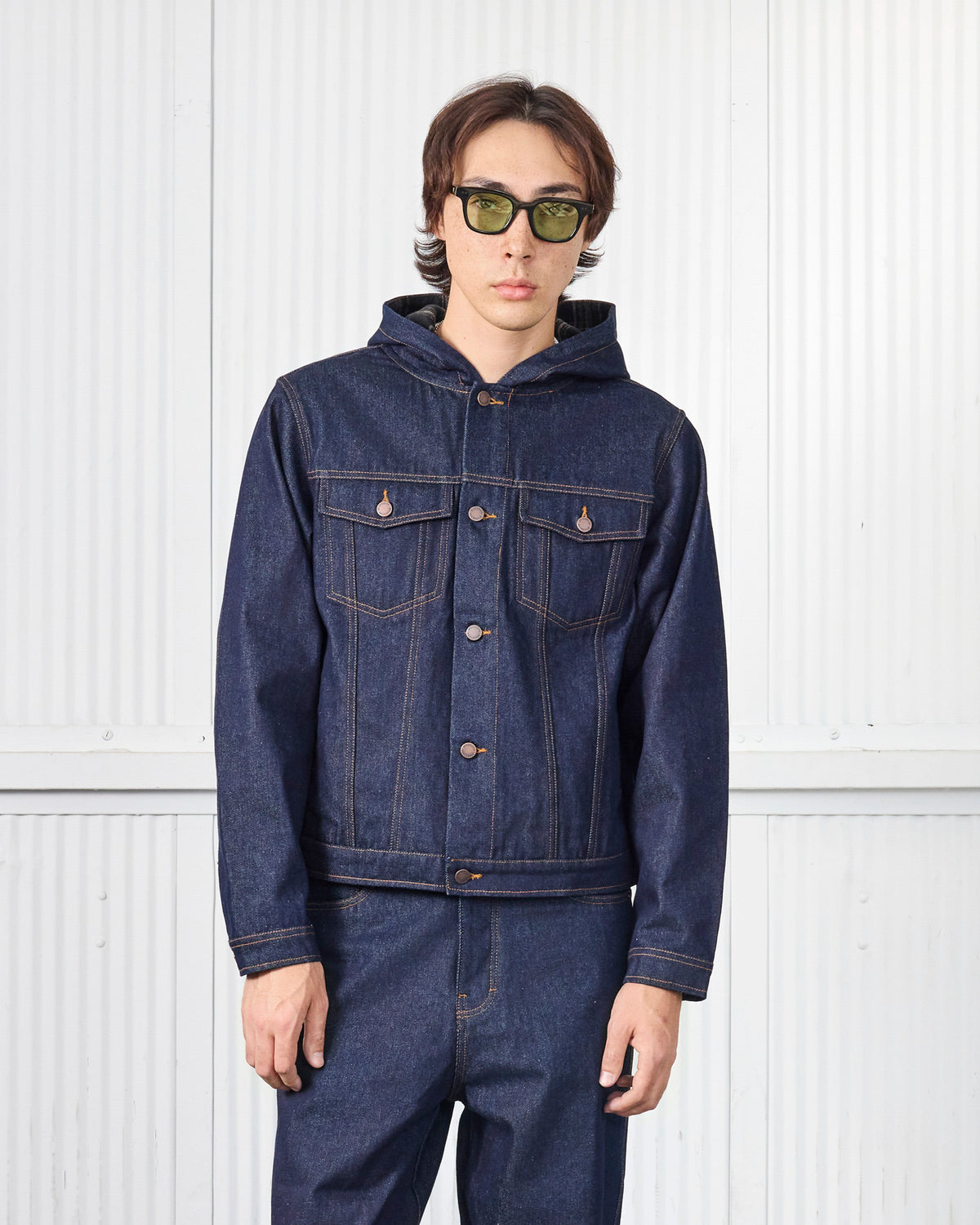 HOODED TRUCKER JACKET