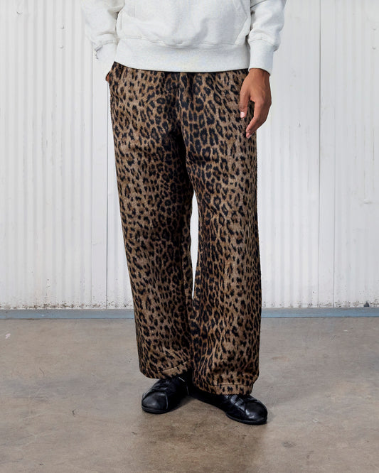 FUZZY LEOPARD SWEATPANTS