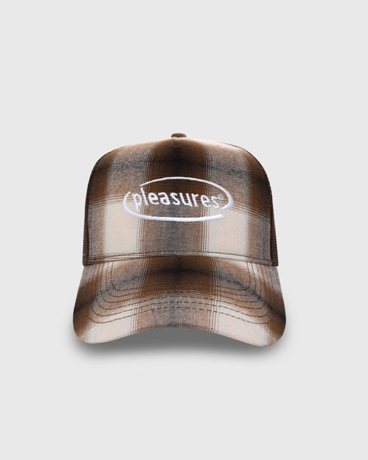 HAPPIER PLAID TRUCKER CAP