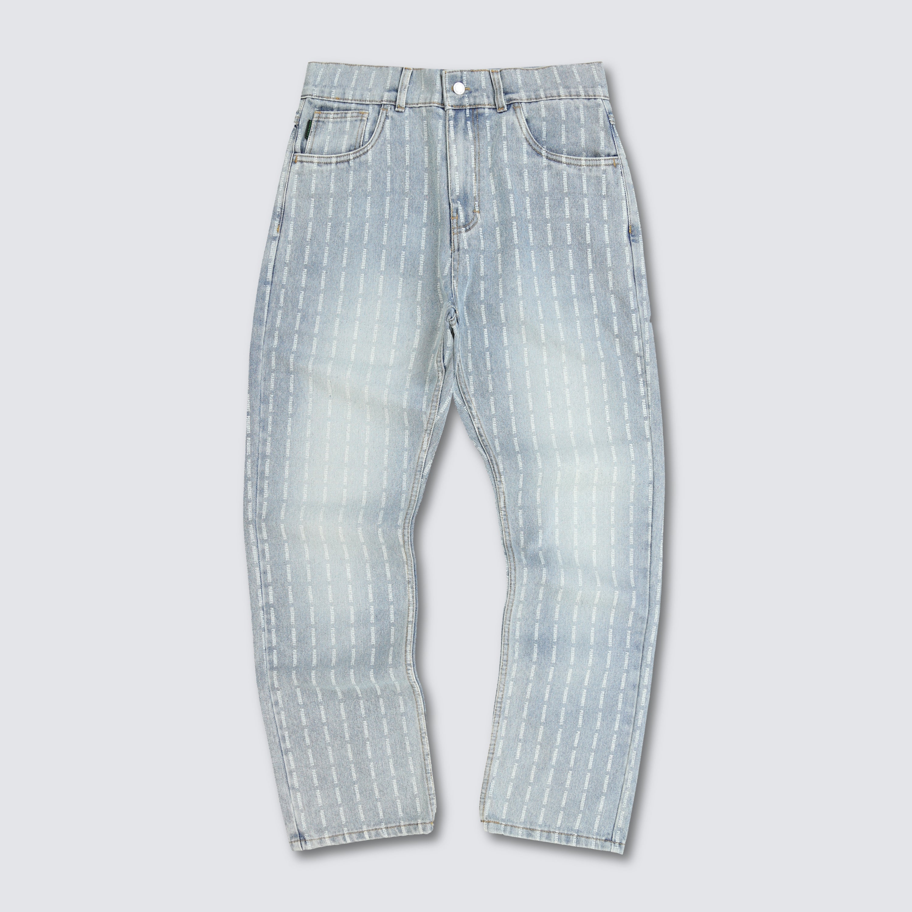 Pinstripe cheap blue jeans